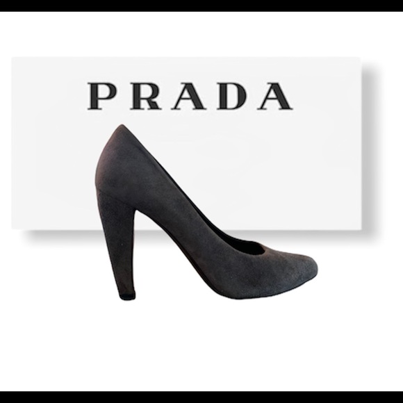 Prada charcoal grey curve arc pumps - Picture 6 of 10